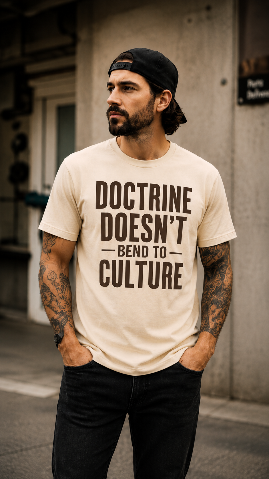 Doctrine Doesn’t Bend to Culture Tee – Christian Streetwear T-Shirt