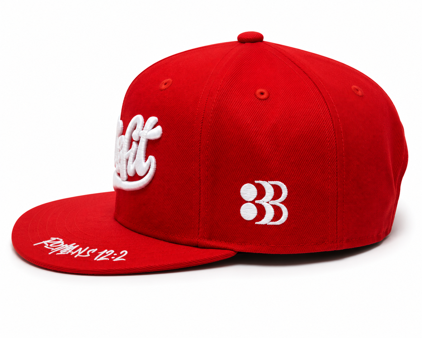 Misfit™ Christian Snapback Hat – Romans 12:2 Flat Bill Cap
