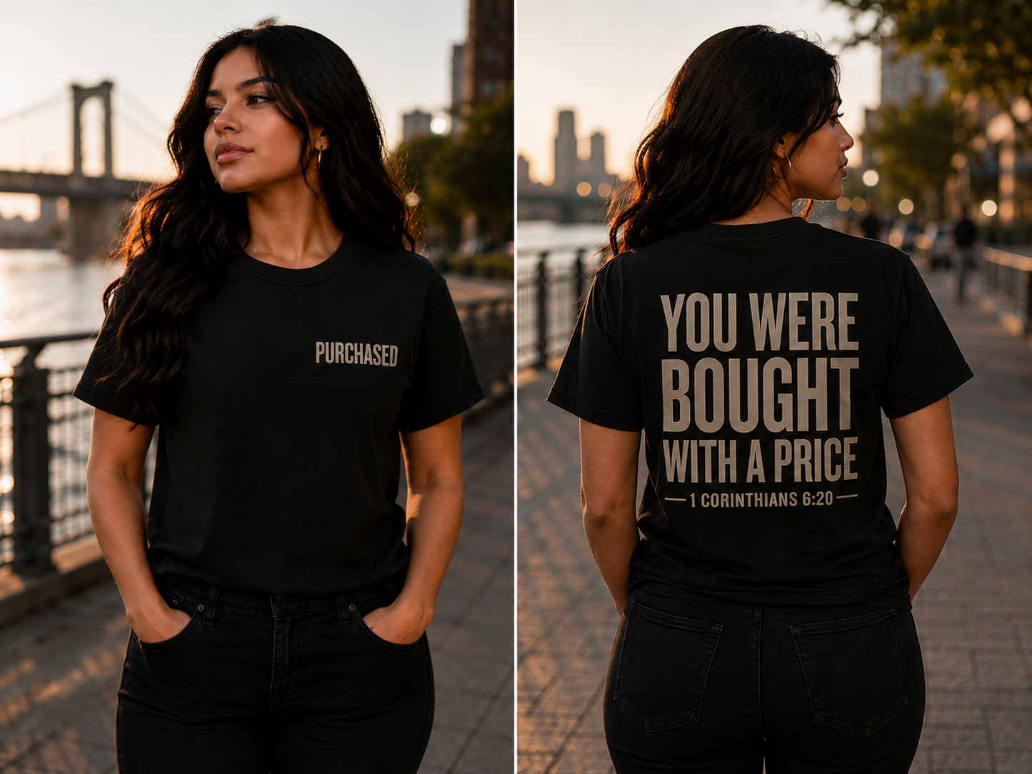 Purchased Tee – Christian Streetwear T-Shirt (1 Corinthians 6:20)