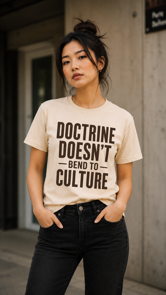 Doctrine Doesn’t Bend to Culture Tee – Christian Streetwear T-Shirt