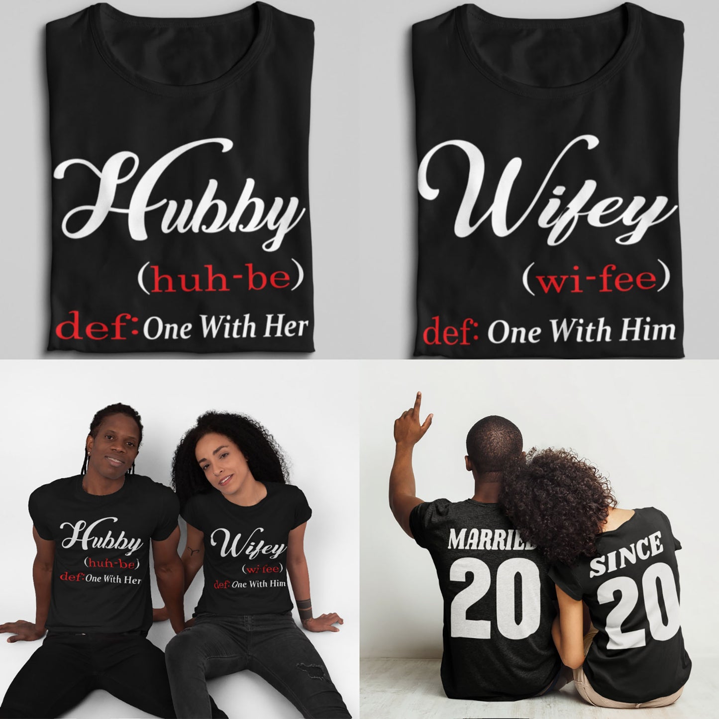 Hubby Wifey Matching Custom Tees