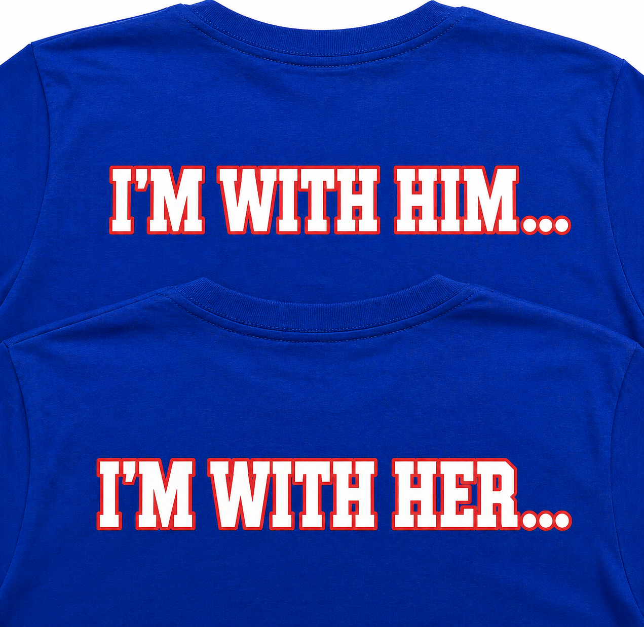 Chicago Cubs Baseball Couples Shirt Set – “Only Because He/She Loves The Cubs” Matching Tees